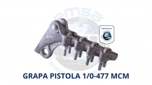 Grapa Retención Pistola 1/0-477 MCM, Aluminio 4 Úes 1/2
