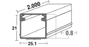 Canaleta Plastica 25X25 con Adhesivo