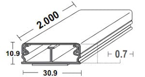 Canaleta Plástica 32X12 con División Adhesivo