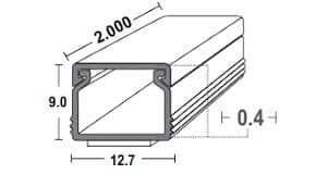 Canaleta Plástica 12X9 con Adhesivo