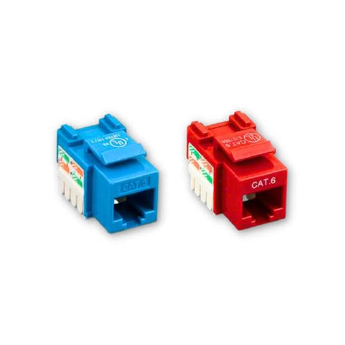 Jack Blindado CEB CAT6 Azul - Rojo