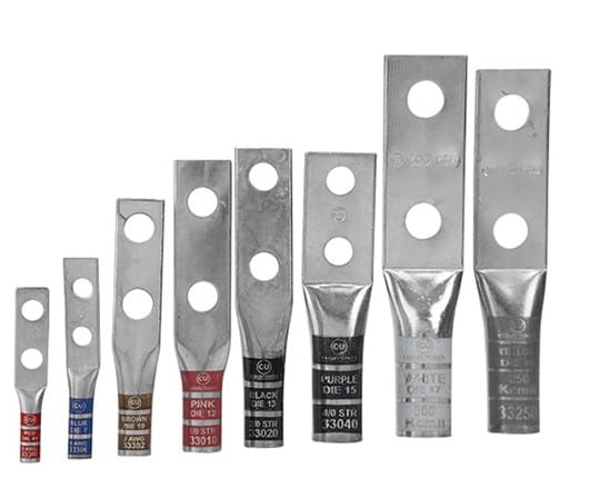 Terminal/Conector Ponchar 2 Huecos Barril Largo 1000Mcm