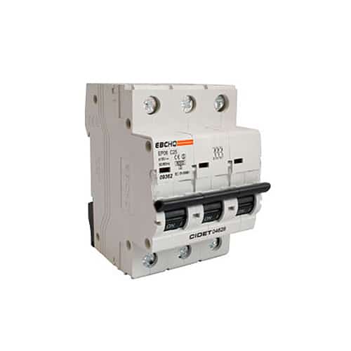 Breaker Ebc Riel 3X6A 400V 6KA C