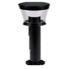 Poste Solar 03W Base Negro 6500K