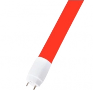 Tubo Led 18W Vidrio Opalizado Rojo T8