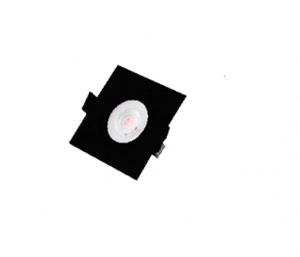 Bala Led Negra Integrada 18W P30 3000K Cuadrada