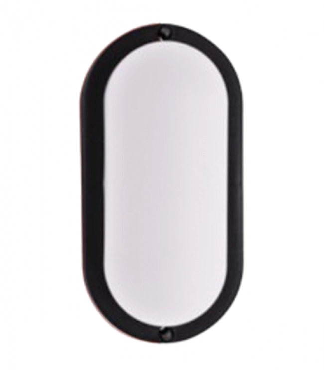 Tortuga Led 20W Ovalada Marco Negro 3000K