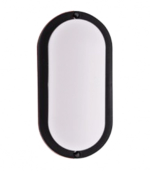Tortuga Led 20W Ovalada Marco Negro 3000K