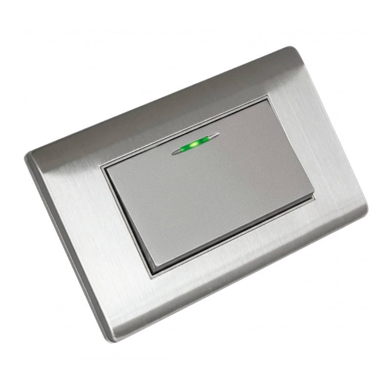 Interruptor Sencillo Conmutable Acero Inoxidable