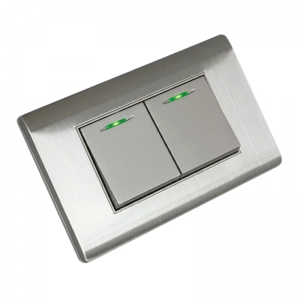 Interruptor Doble Conmutable Acero Inoxidable