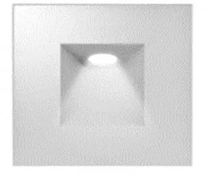 Luminaria blanca de incrustar 3W 3000K