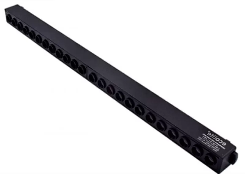 Luminaria lineal led para sistema de riel magnetico negro 24W ECOLITE