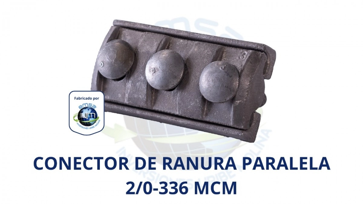 Conector pernado 3 Pernos,LP=2/0-336 MCM;Der=2/0-336 MCM, Aluminio. (con perno galvanizado)