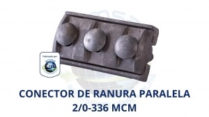 Conector pernado 3 Pernos,LP=2/0-336 MCM;Der=2/0-336 MCM, Aluminio. (con perno galvanizado)