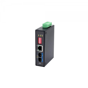 Conversor de Medio Fibra Multimodo a Ethernet Industrial, Alimentación 12-48 Vdc