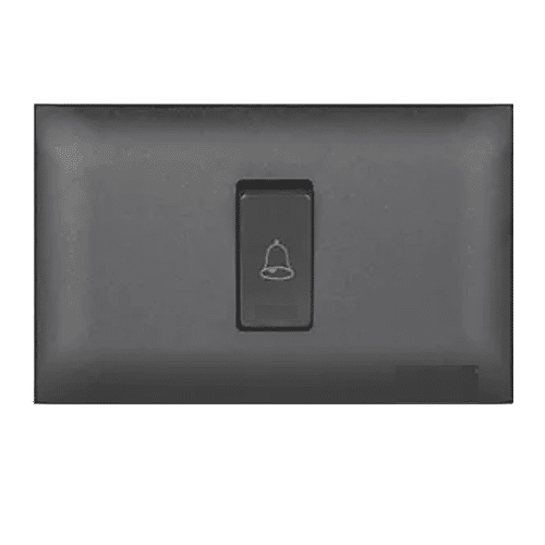 Pulsador Premium para Timbre Sencillo Negro
