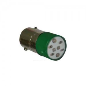 Bombillo Bayoneta LED 24Vdc Verde Ebchq