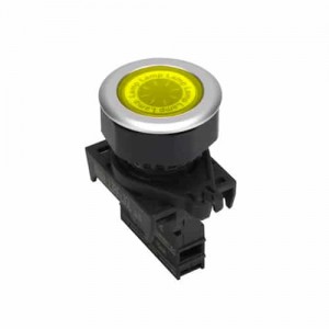 Piloto LED Plano Amarillo 30Mm 12-24Vdc/Ac Plastico Plano Autonics