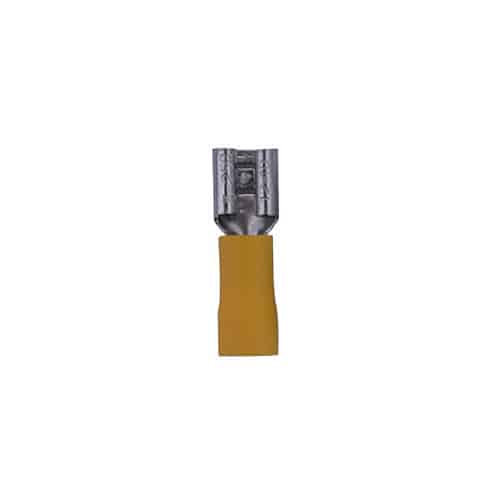 Terminal Aislado Tipo Faston Hembra / 4-6Mm² / 12-10Awg / 24A / Amarillo
