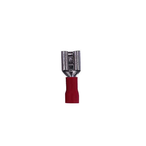 Terminal Aislado Tipo Faston Hembra / 0.5-1.5Mm² / 22-16Awg / 10A / Rojo