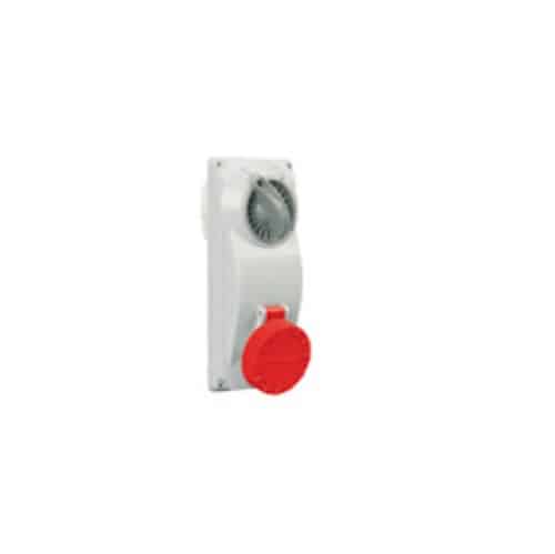 Base con Interruptor 5X16A 400V 6H IP67 Roja
