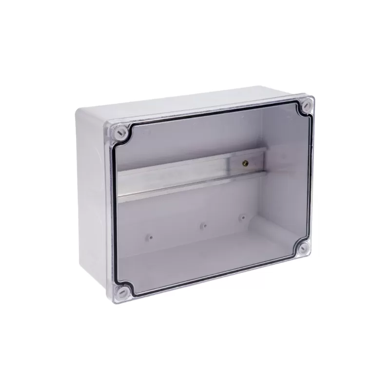 Caja De Protección De Riel Con Tapa Transparente De 14x18x8cm