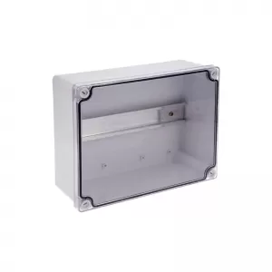 Caja De Protección De Riel Con Tapa Transparente De 14x18x8cm