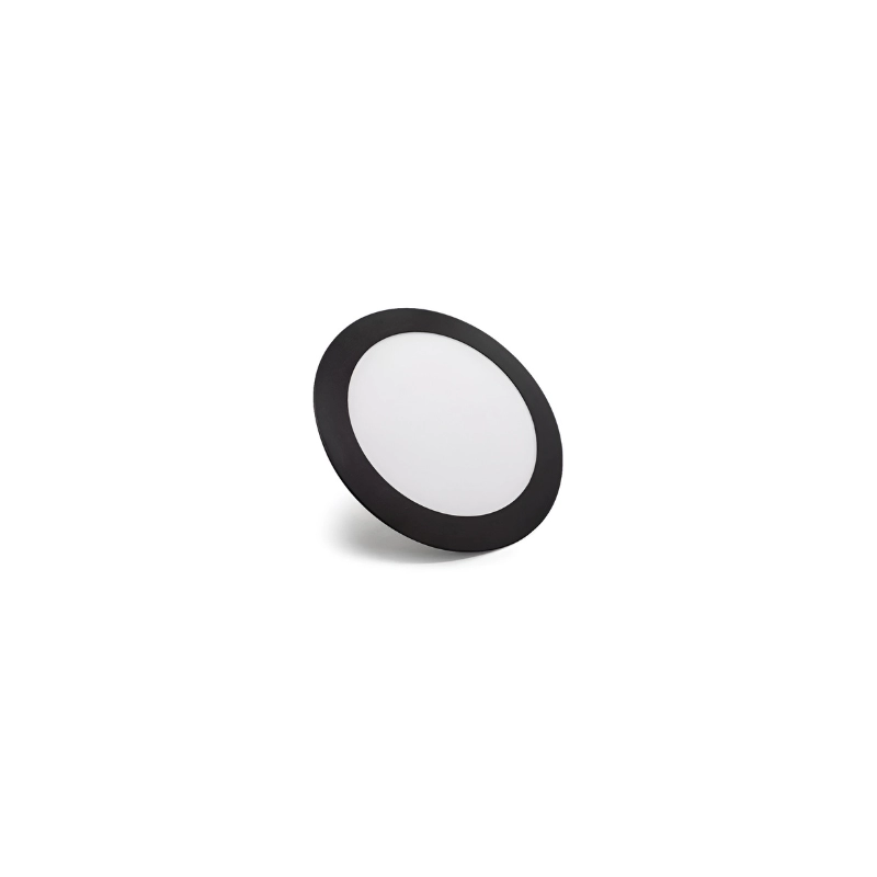 Panel LED Borde Negro Redondo incrustar 6W 4