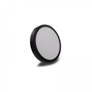 Panel LED Borde Negro Redondo Sobreponer 12W 6