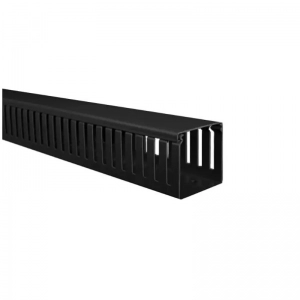 Canaleta Ranurada Negra 60 X 80mm