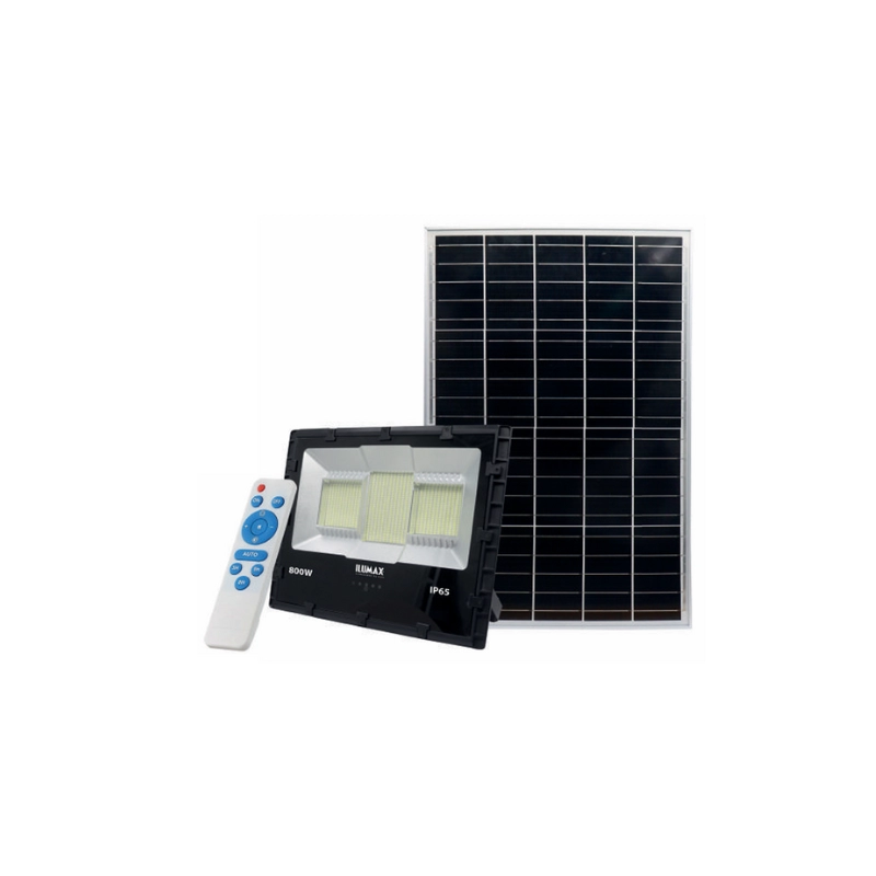 Reflector Solar Alta Potencia Con Control Remoto 800W Luz Blanca