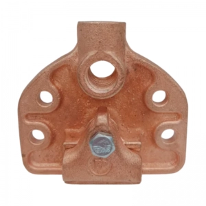 Base Captadora Cuadrada Universal Cobre Doble Punta Rosca 16MM-