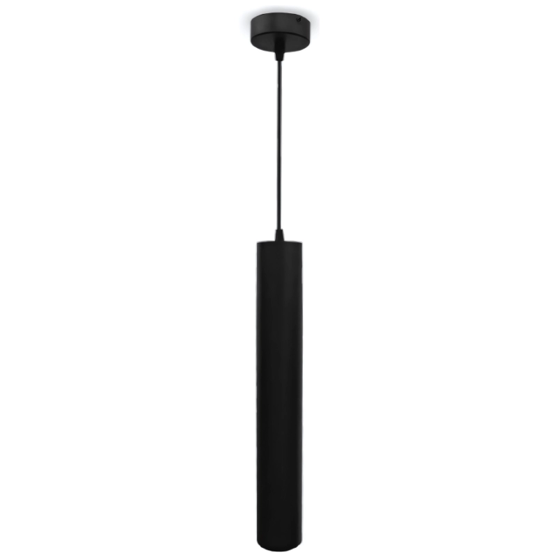 Luminaria Colgante Gu10 Negra Cilindro