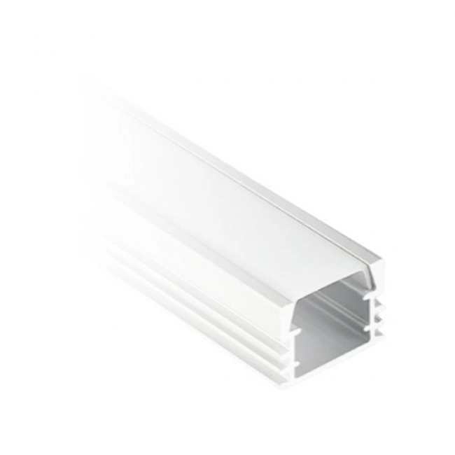 Perfil Aluminio + Pc B17Xh12 Sobreponer Gris X3Mts Ecolite