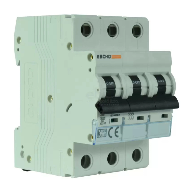 Breaker Montaje Riel 16A 6kA 3 Polos