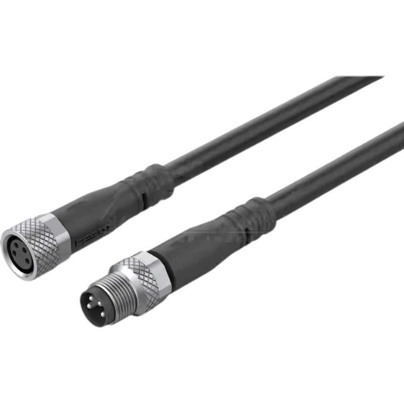 Cable de Conexión Para Alimentación Eléctrica Zócalo M8X1, Codificación A, 2 Metros