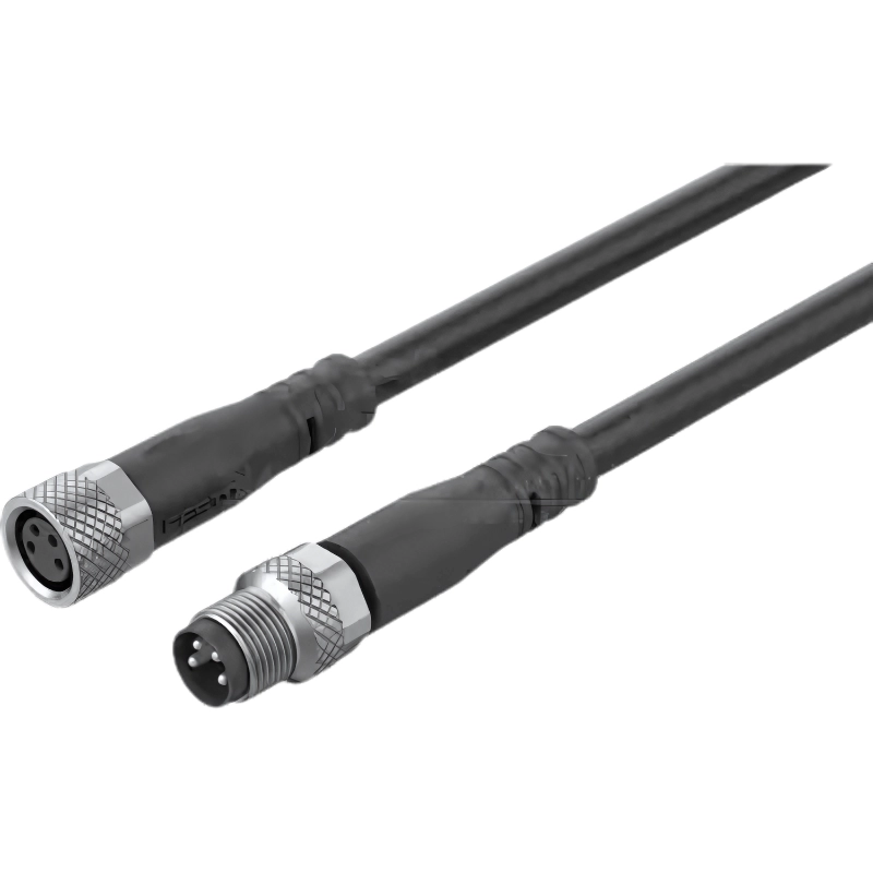 Cable de Conexión Para Alimentación Eléctrica Zócalo M8X1, Codificación A, 2 Metros, 4 Hilos