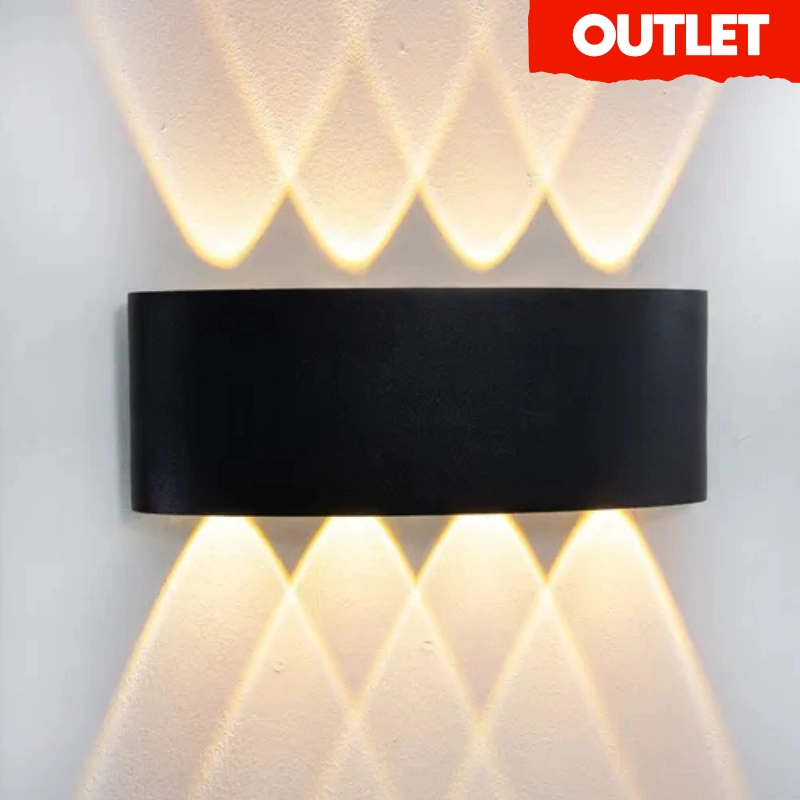Aplique Pared 4X4 8W Negro 3000K