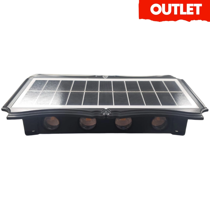 Aplique Pared Solar 4X4 Negro 3 Tonos