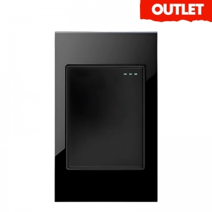 Interruptor Sencillo Negro Selecta