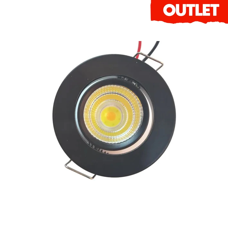 Mini Bala Redonda Negra 1.5W 6400K
