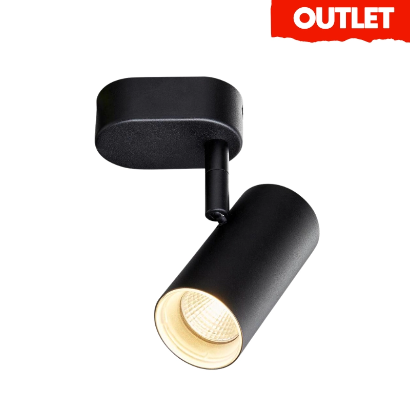 Spot De Riel 10W 6400K Cuerpo Negro