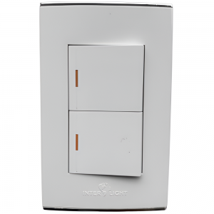 Interruptor Conmutable Doble Michell Blanco Bc1802
