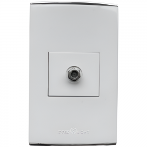 Toma Coaxial Sencilla Michell Bc1824 Blanco