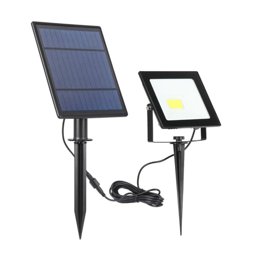 Luminaria Led Solar Tipo Estaca Con Panel Solar Independiente 12W 6500K
