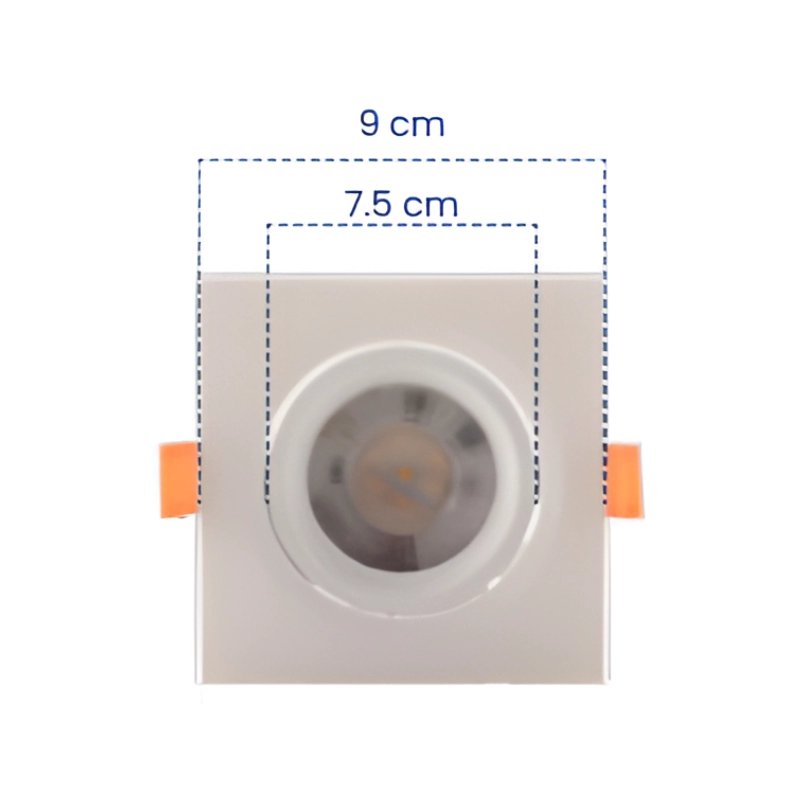 Bala LED 7W 6500K Blanca Cuadrada
