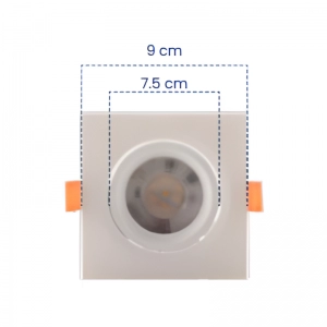 Bala LED 7W 6500K Blanca Cuadrada