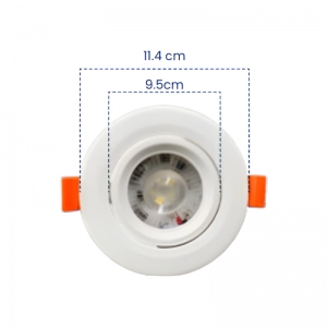 Bala LED 9W 3000K Blanca Redonda