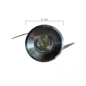 Bala LED De incrustar Redonda 1W 3000K Satín