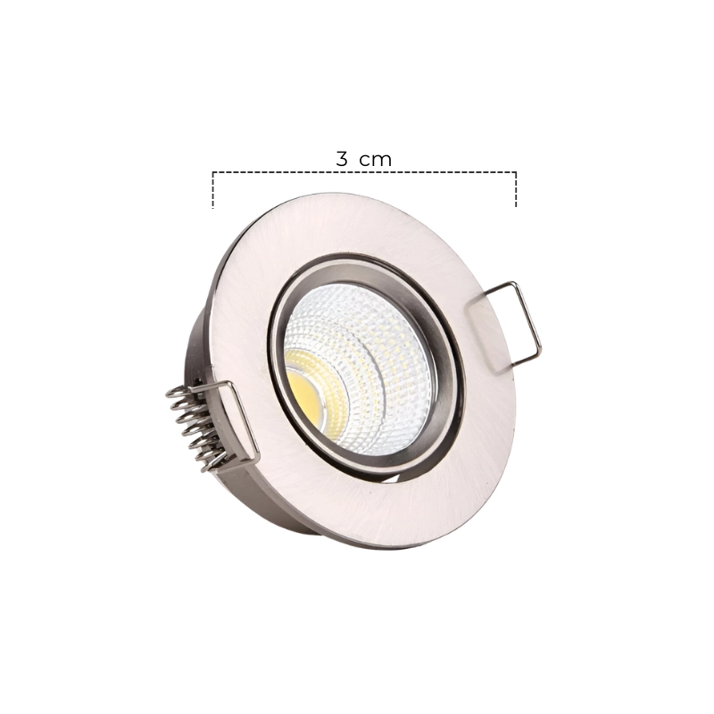 Bala LED De incrustar Redonda 3W 3000K Satín